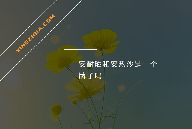 安耐晒和安热沙是一个牌子吗？