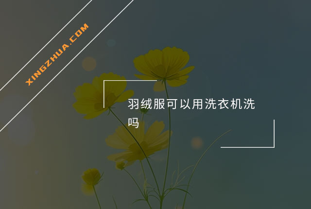 羽绒服可以用洗衣机洗吗？