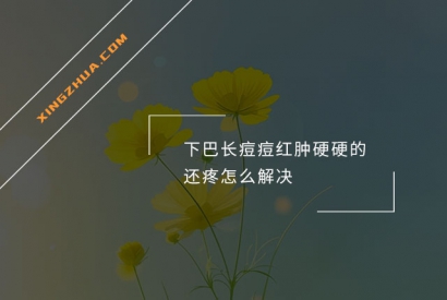 下巴长痘痘红肿硬硬的还疼怎么解决？