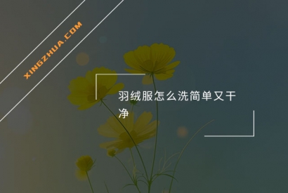 羽绒服怎么洗简单又干净？