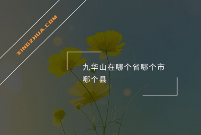 九华山在哪个省哪个市哪个县？