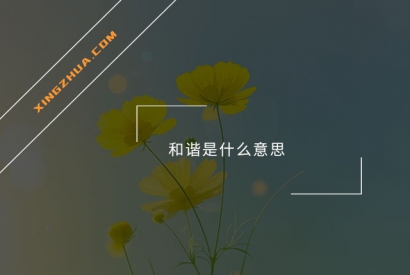 和谐是什么意思？